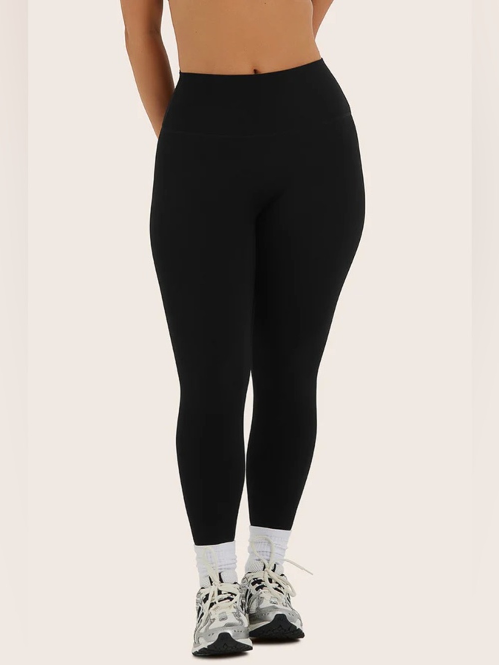 Set active black leggings size M